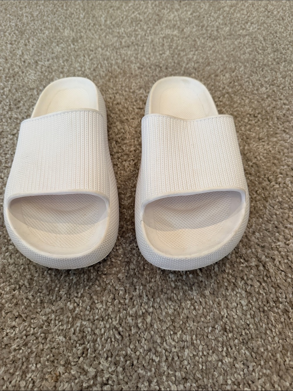 DSG Off-White Slide Sandals